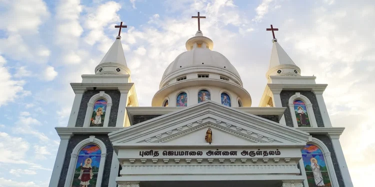 Basilica of Our Lady of the Holy Rosary, Karumathampatti, Coimbatore, Tamilnadu, India