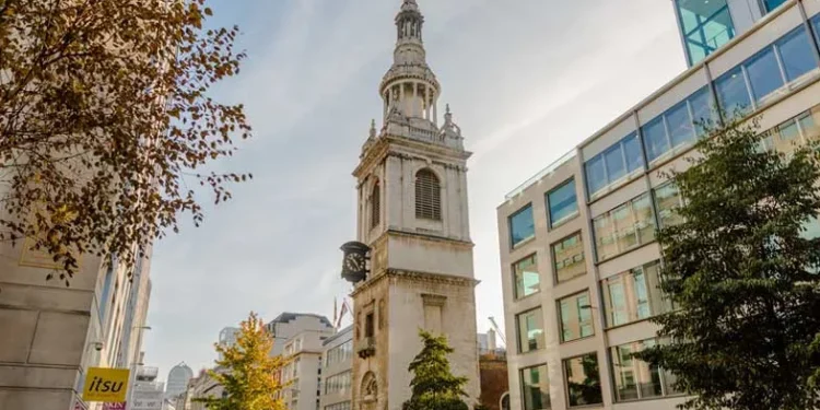St Mary-le-Bow Church, London, Cheapside, England