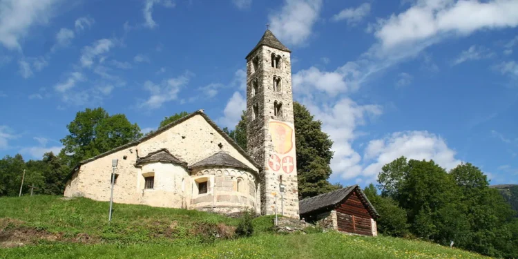 Church of San Carlo Negrentino, Acquaross, Switzerland