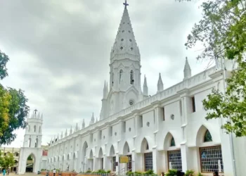 Basilica of Our Lady of Lourdes, Poondi, Tamilnadu, India